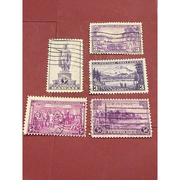 Other - US Stamps Scott 799-802 single set of Territorial Issues 3c M/NH